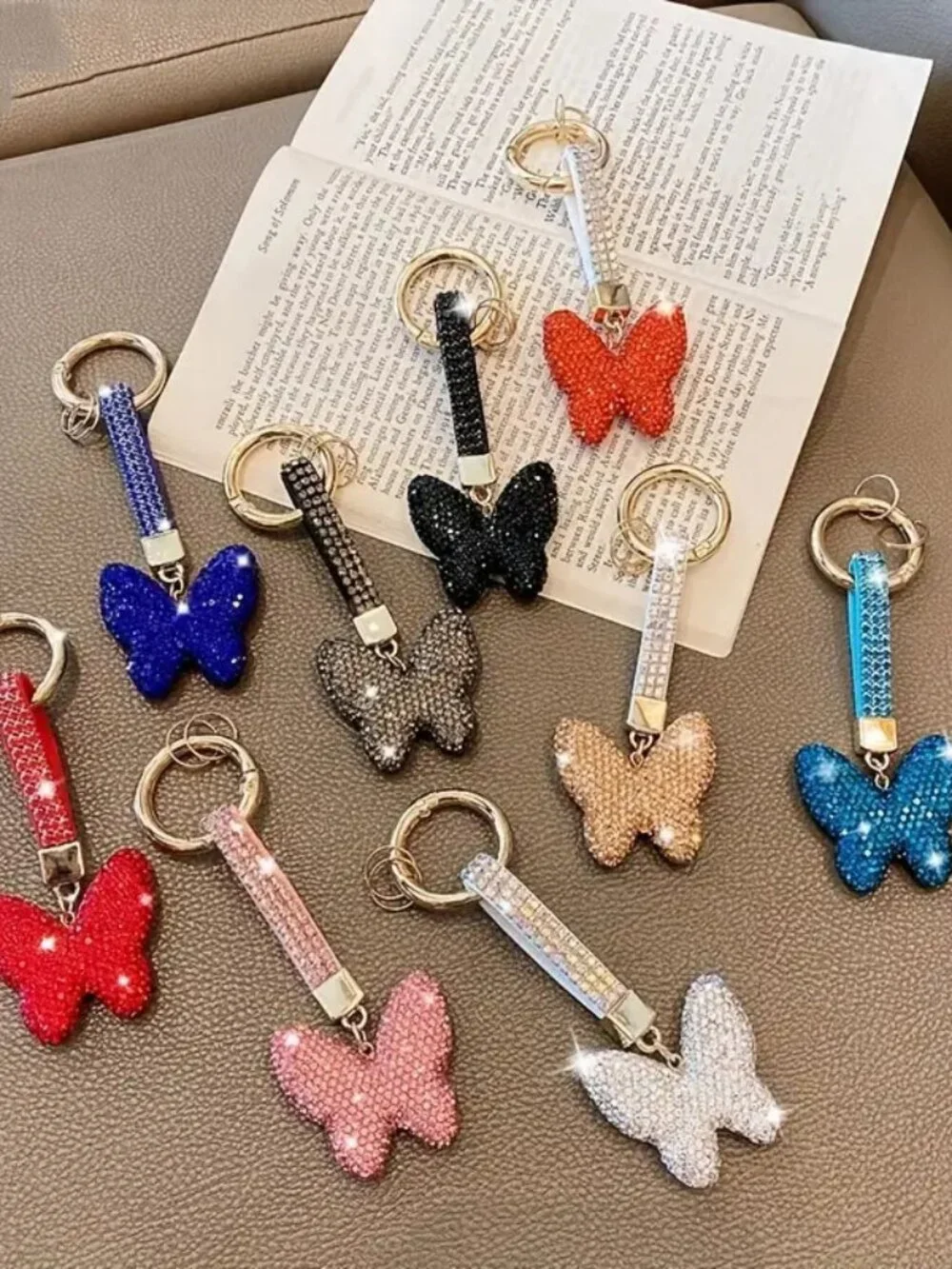 Bling Butterfly keychains B27
